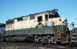 Reading, RDG 3622 GP35, at the ex-Erie Croxton engine terminal, Secaucus, New Jersey. February 22, 1977. 